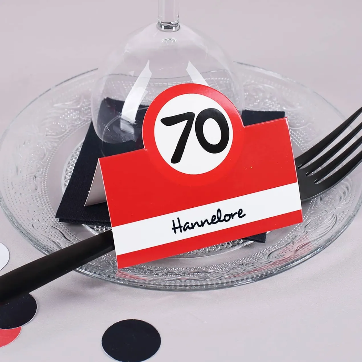 Tisch-Karten für den 70. Geburtstag