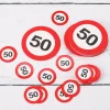 Tischkonfetti XL - Verkehrsschilder 50