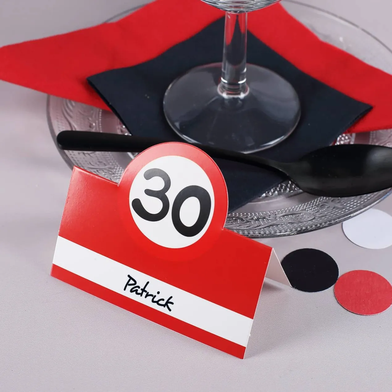 Tisch-Kärtchen für den 30. Geburtstag
