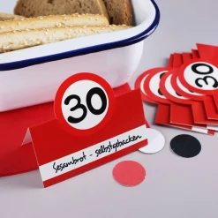 Tisch-Kärtchen für den 30. Geburtstag