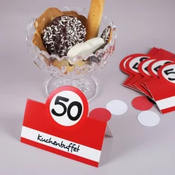 Tischkärtchen für den 50. Geburtstag