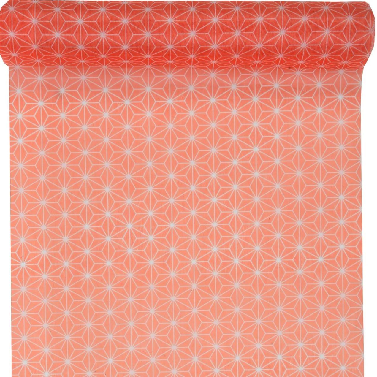 Tischläufer aus Vlies in Orange / Weiß