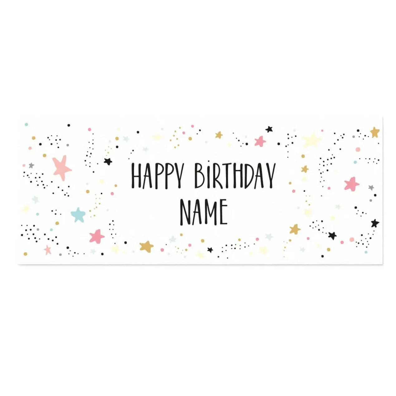 Tischläufer zum Geburtstag mit Sternen und Name bedruckt