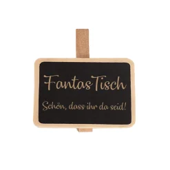 Tischnummer als Holztafel mit Wunschtext für Hochzeiten, Geburtstage & Feiern