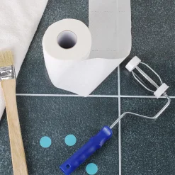 Toilettenpapier-Halter Malerrolle in Blau