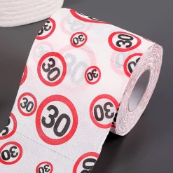 Toilettenpapier mit Aufdruck Achtung 30