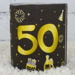 Toilettenpapier zum Geburtstag Schwarz/Gold