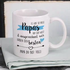 Tolle Tasse zum Vatertag - Es gibt so viele Papas auf der Welt & ausgerechnet ich habe den besten