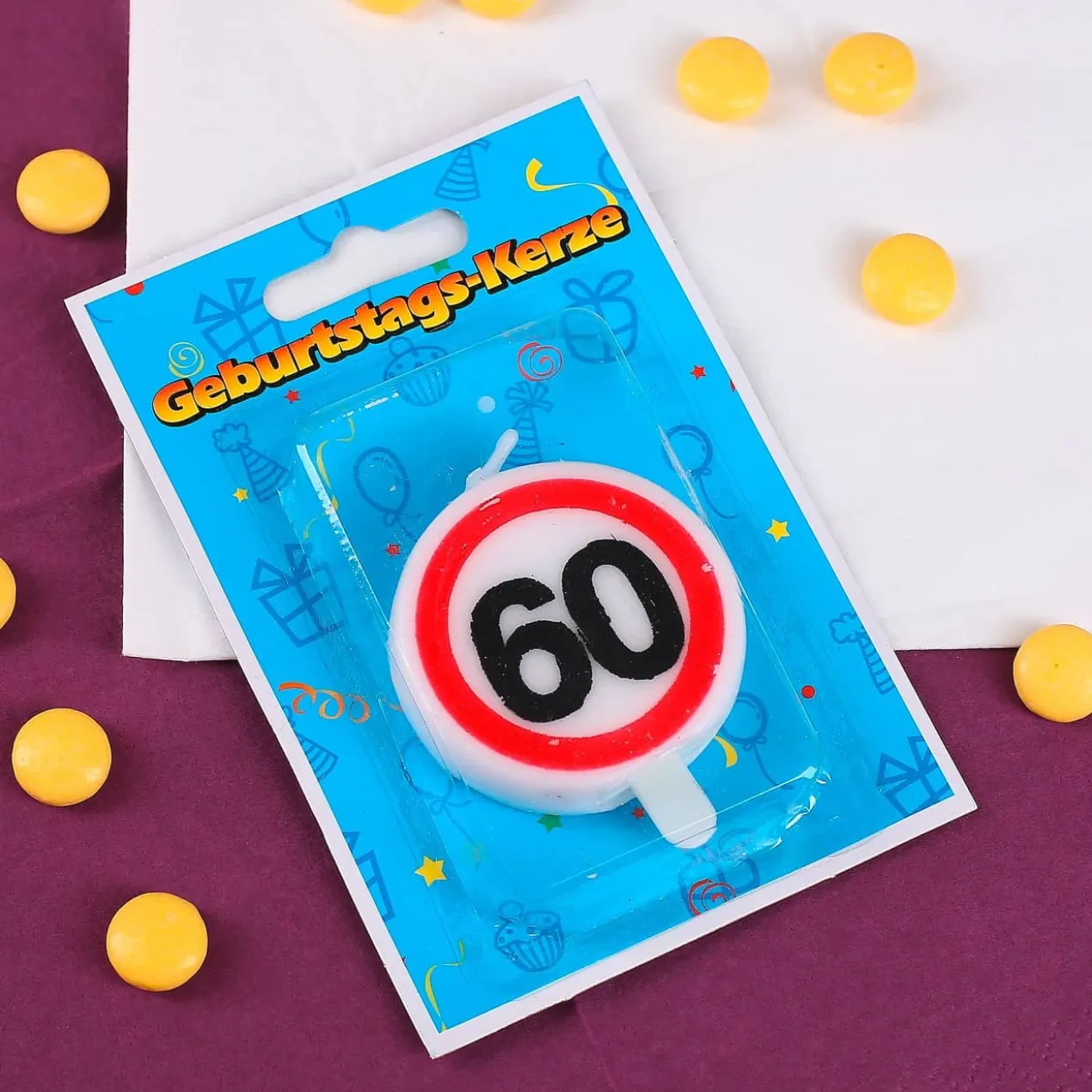 Tortenkerze zum 60. Geburtstag