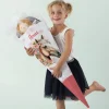 Traumhafte Schultüte mit Pferd, Blumen, Punkten und Name