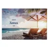 Traumstrand - Leinwand mit Ihrem Text, Namen und Datum 60x40cm