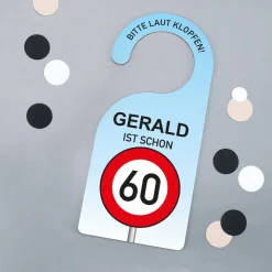 Türhänger zum Geburtstag mit Verkehrszeichen