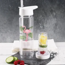Trinkflasche Flamingo mit Fruchteinsatz