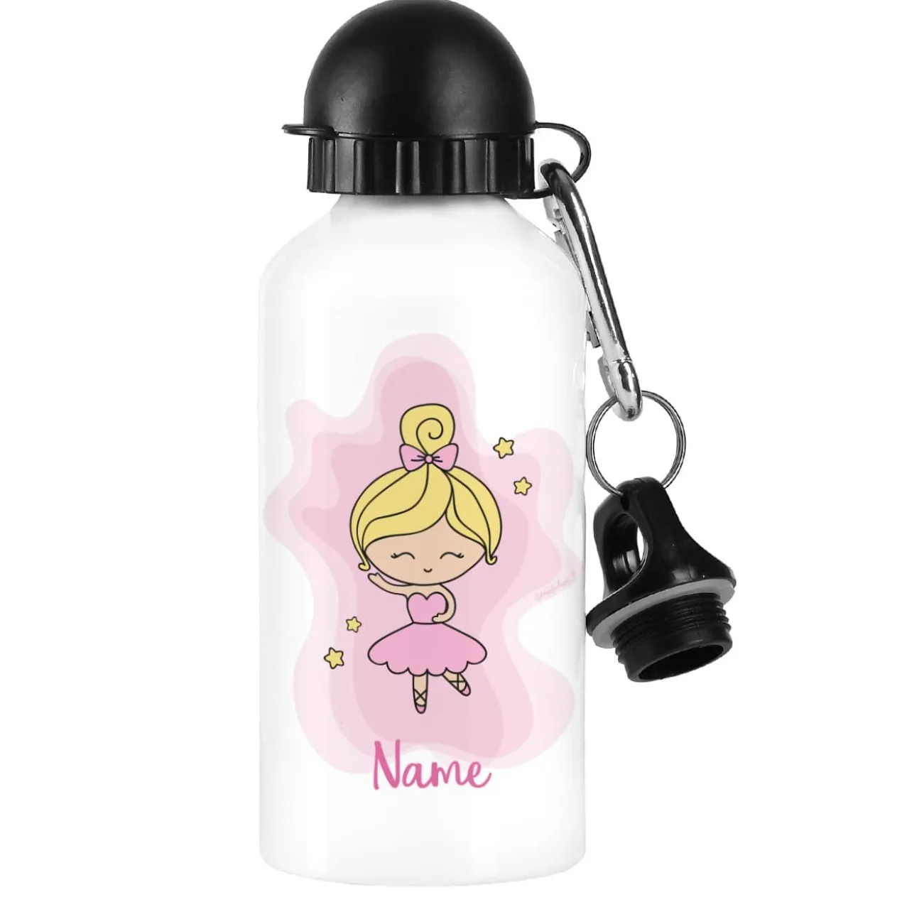 Trinkflasche mit Ballerina und Ihrem Wunschnamen