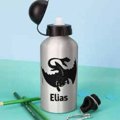 Trinkflasche mit Drache und Name