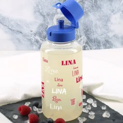 Trinkflasche mit Name in verschiedenen Farben und Schriftarten, 0,7 L