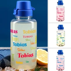 Trinkflasche mit Name in verschiedenen Farben und Schriftarten, 0,7 L