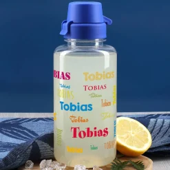 Trinkflasche mit Name in verschiedenen Farben und Schriftarten, 0,7 L
