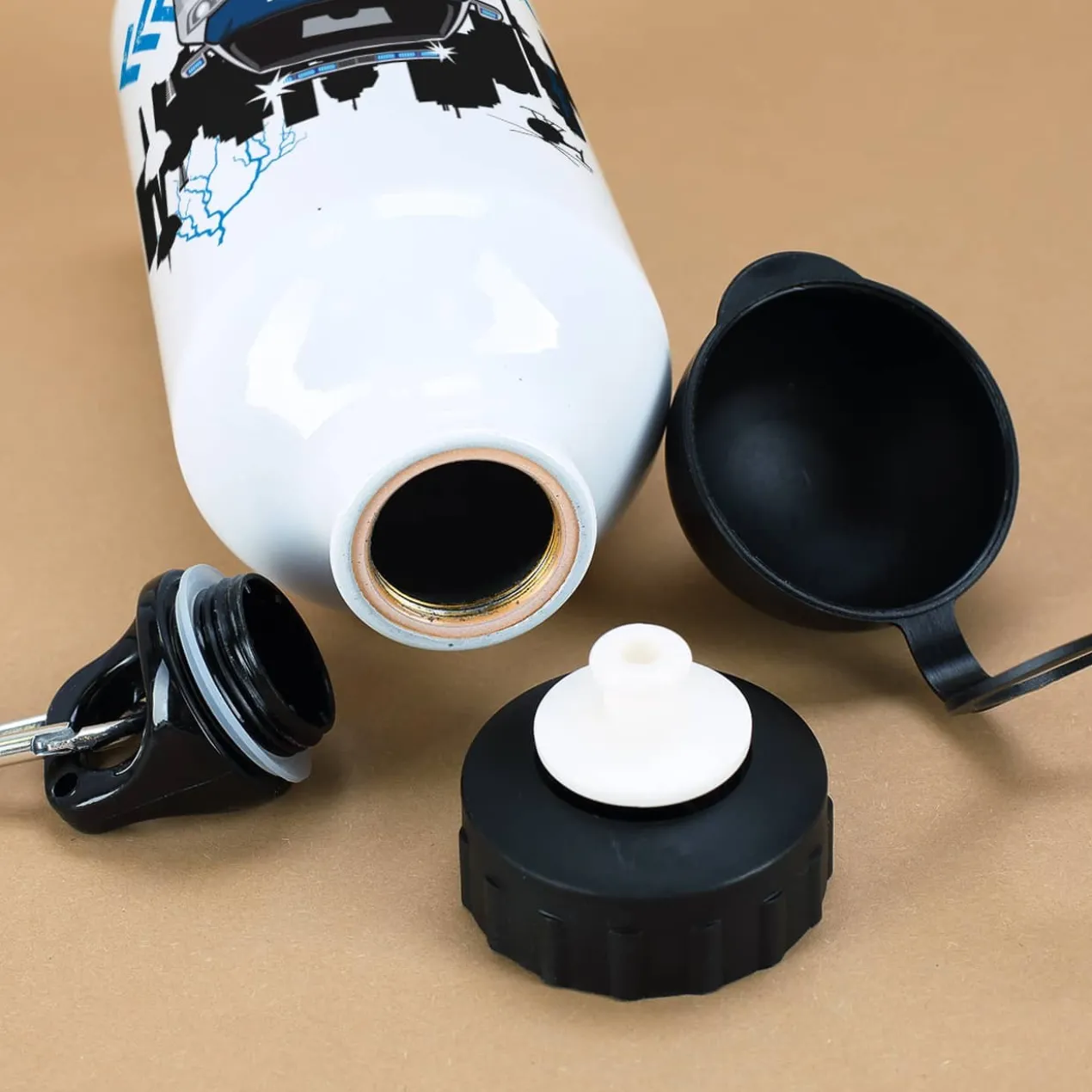 Trinkflasche mit Polizeiauto und Name