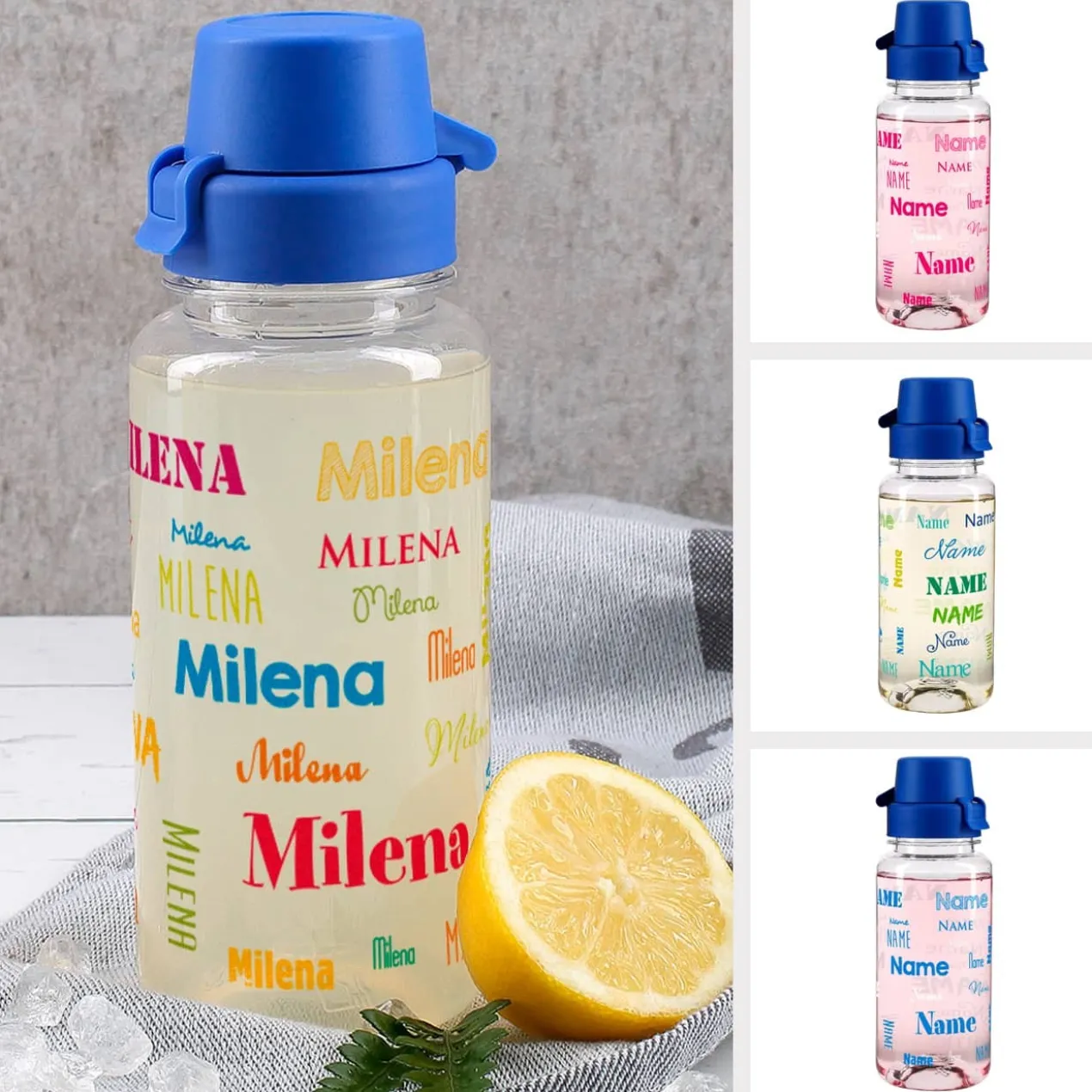 Trinkflasche zur Einschulung mit Name in verschiedenen Schriftarten 0,4 L