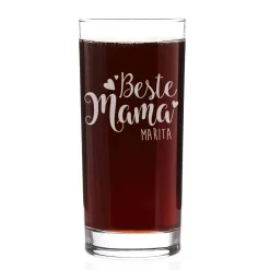 Trinkglas "Beste Mama" mit Name