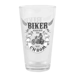 Trinkglas - Biker werden nicht grau, das ist Chrom!