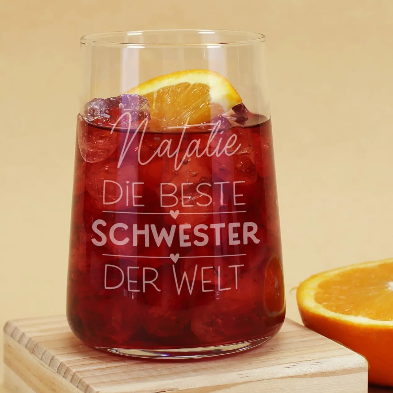 Trinkglas für die beste Freundin, Kollegin oder Schwester der Welt