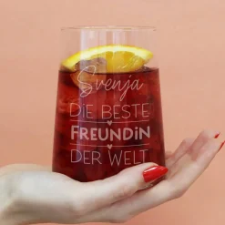 Trinkglas für die beste Freundin, Kollegin oder Schwester der Welt
