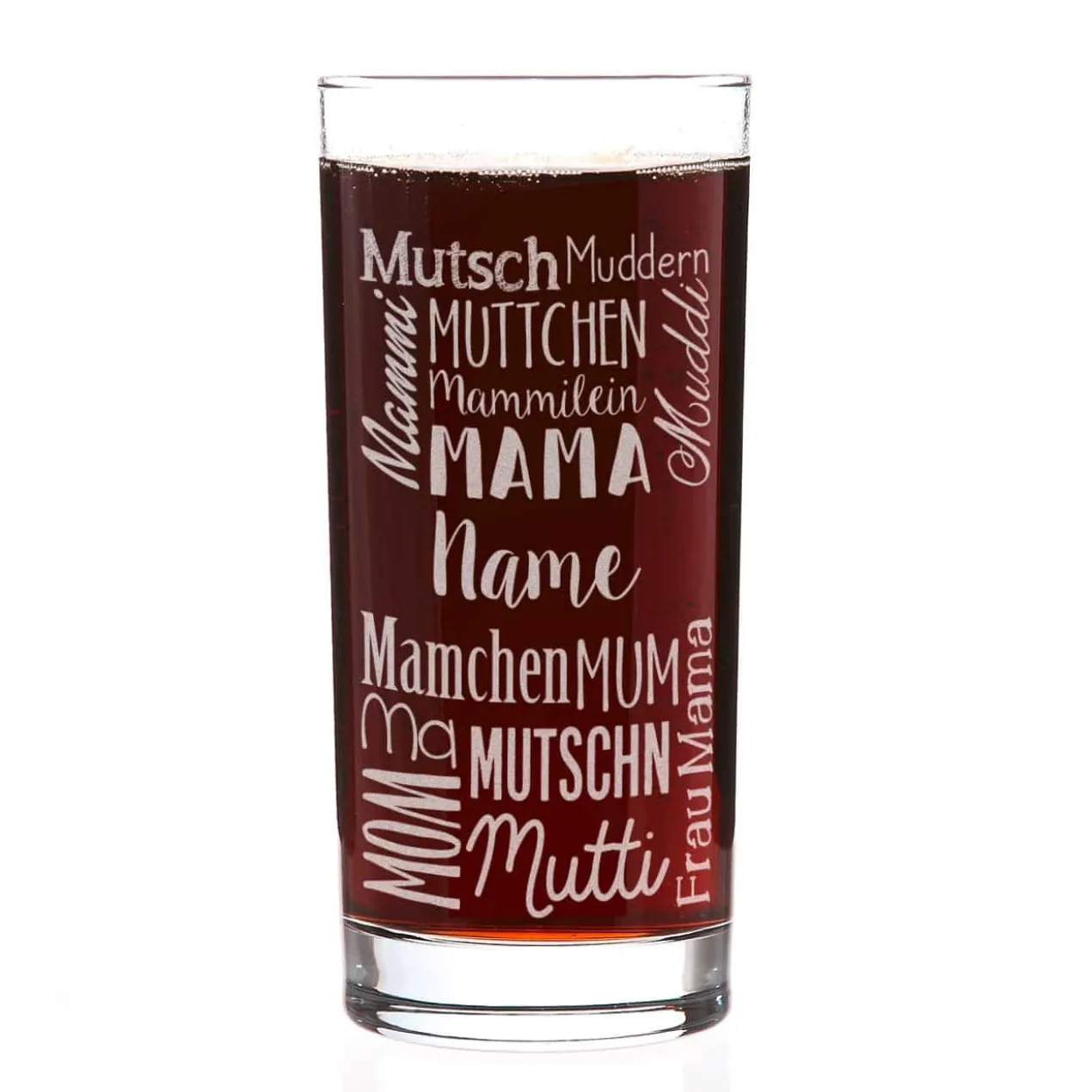 Trinkglas für die Mama mit verschiedenen Bezeichnungen