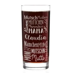 Trinkglas für die Mama mit verschiedenen Bezeichnungen