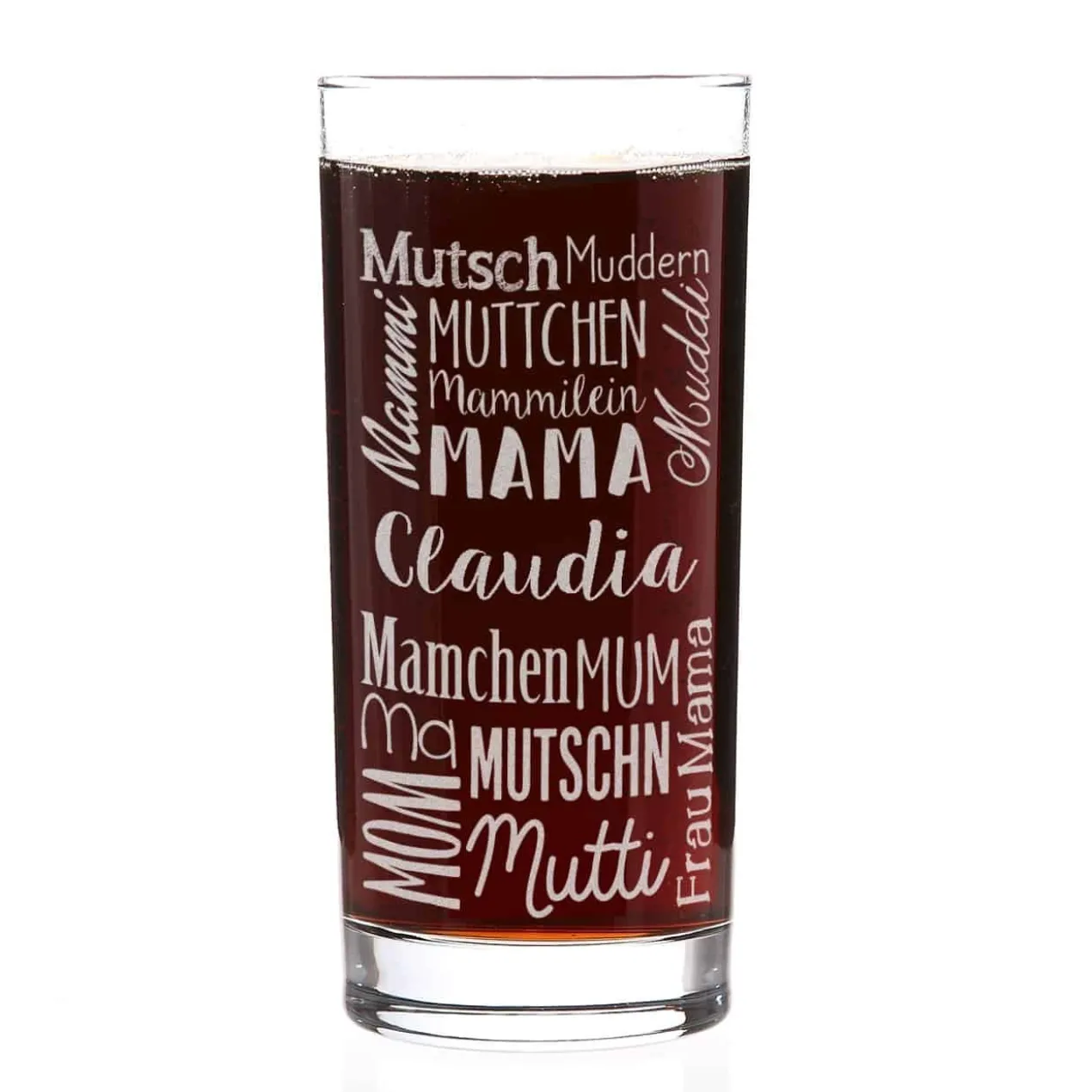 Trinkglas für die Mama mit verschiedenen Bezeichnungen