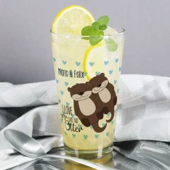 Trinkglas - I love you like no Otter - mit Namen bedruckt