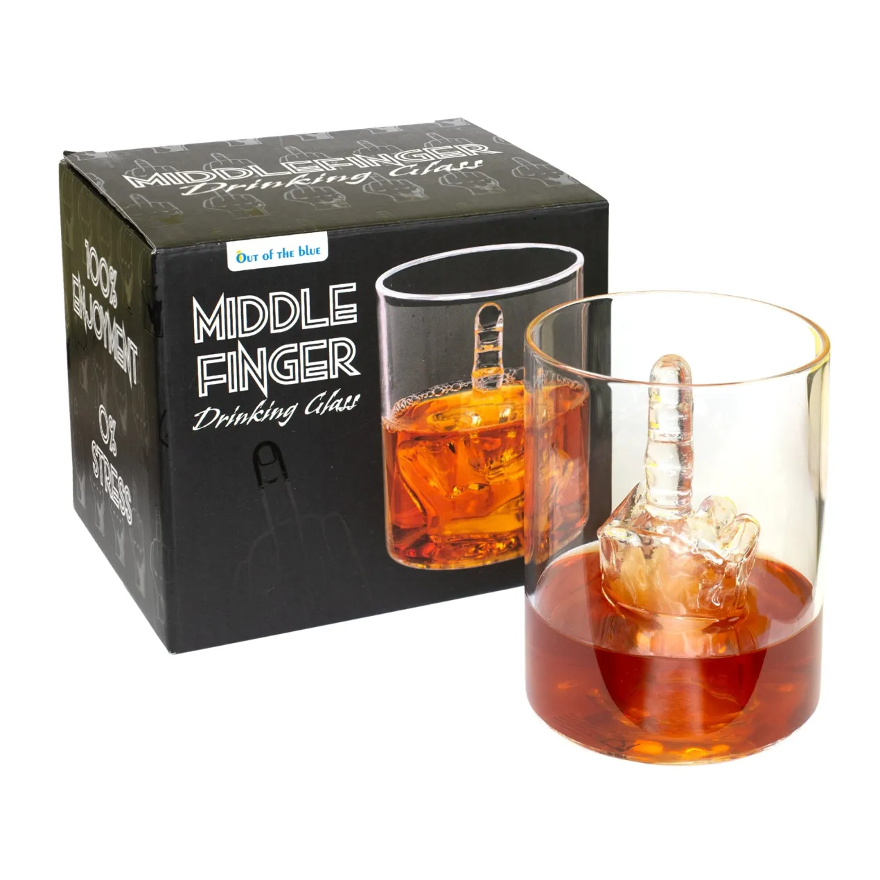 Trinkglas Mittelfinger als lustiges Geschenk