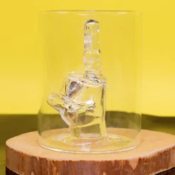 Trinkglas Mittelfinger als lustiges Geschenk