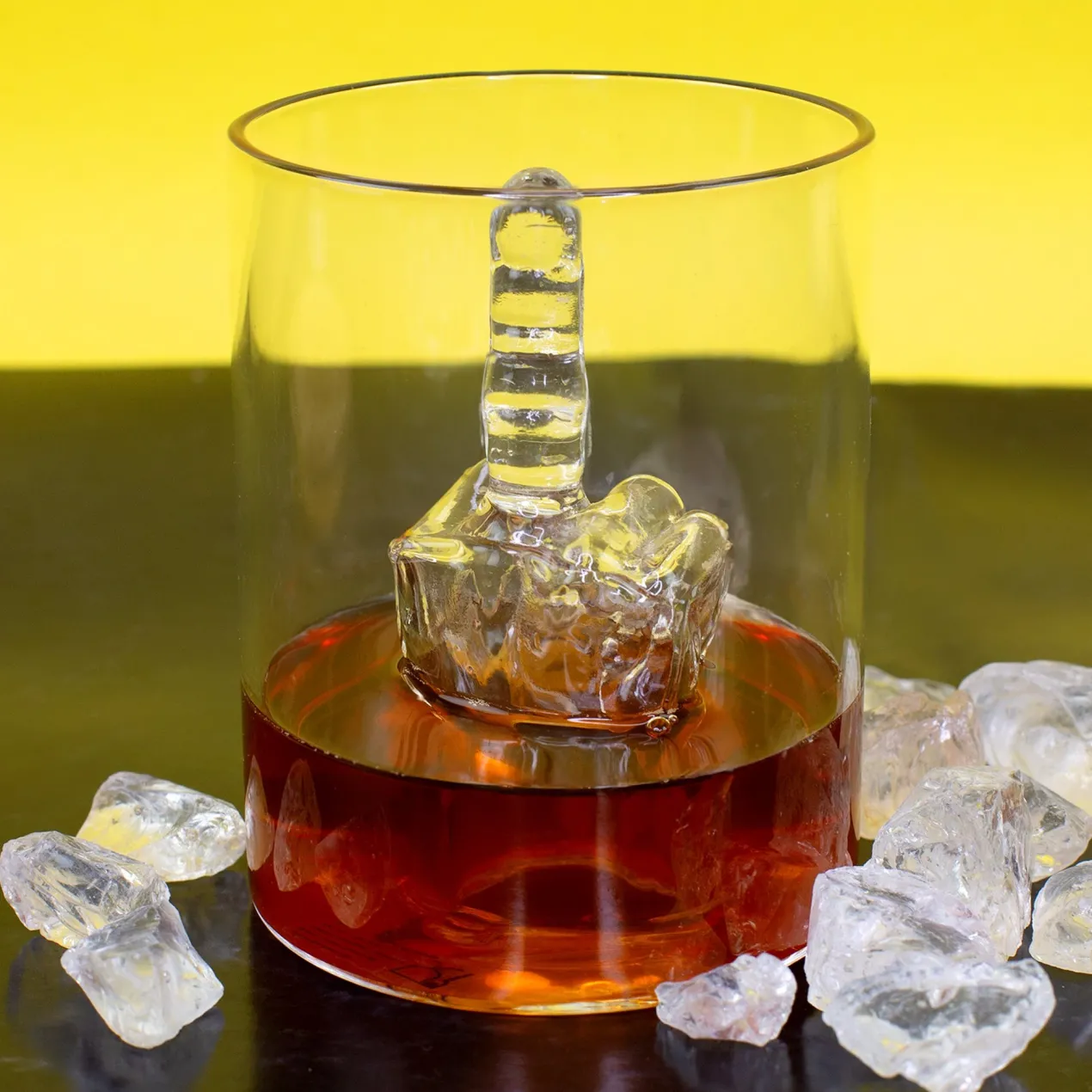 Trinkglas Mittelfinger als lustiges Geschenk