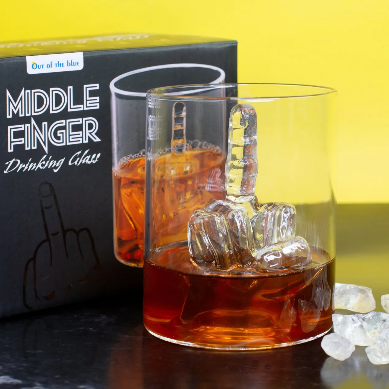 Trinkglas Mittelfinger als lustiges Geschenk
