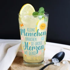 Trinkglas zum Abschied für Erzieher 