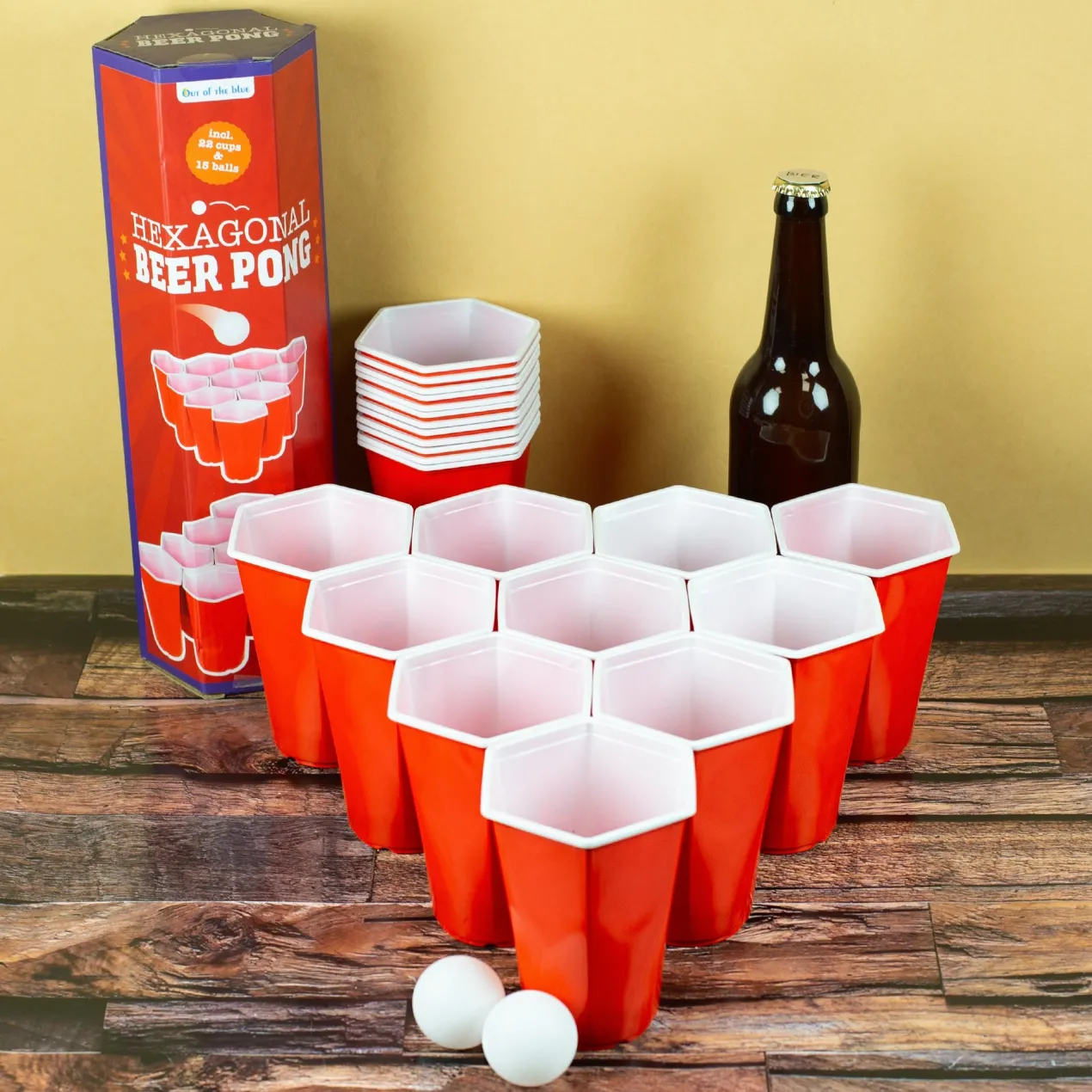 Trinkspiel Hexagon Beer Pong | Partyspiel Bierpong