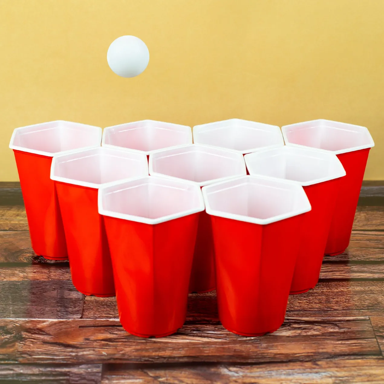 Trinkspiel Hexagon Beer Pong | Partyspiel Bierpong