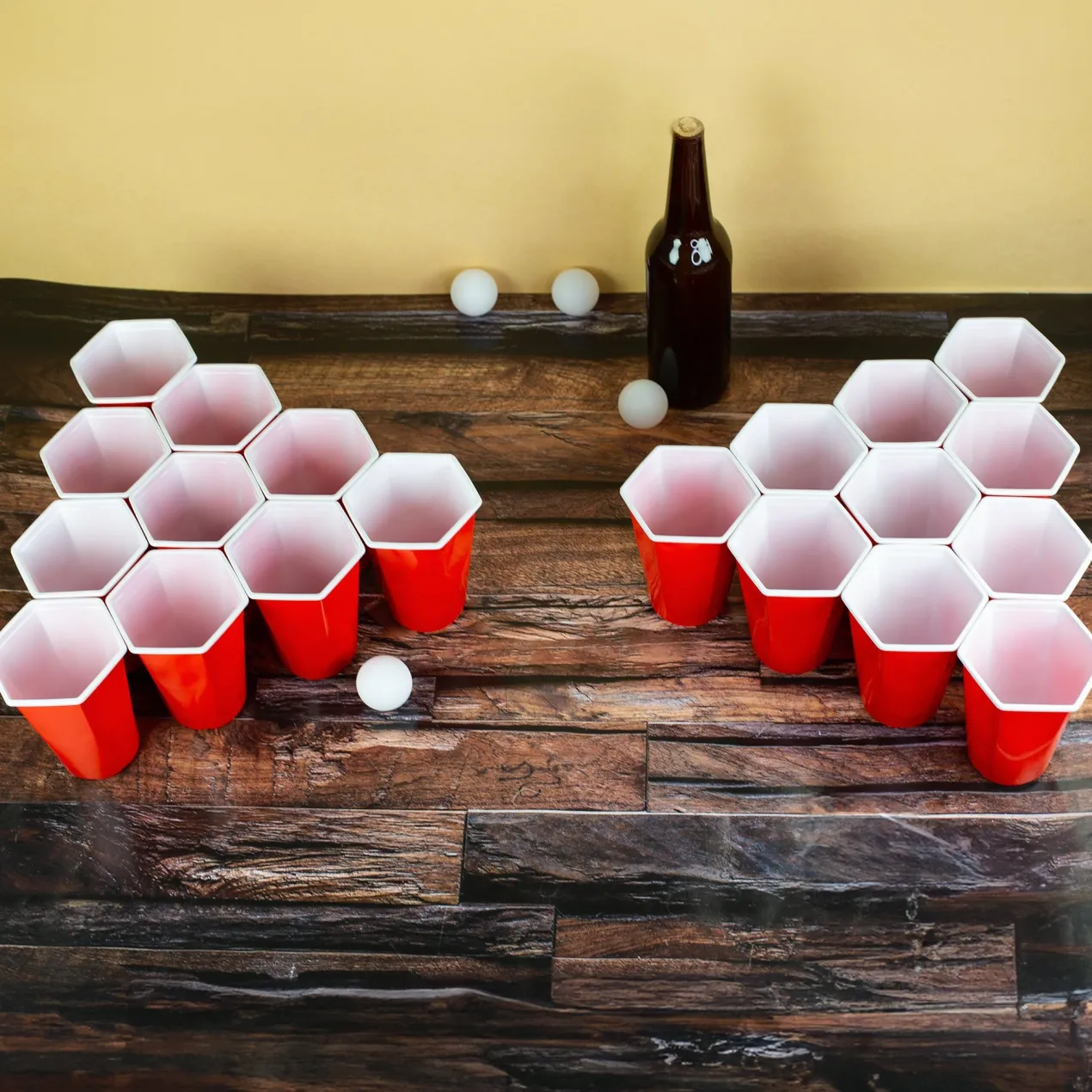 Trinkspiel Hexagon Beer Pong | Partyspiel Bierpong