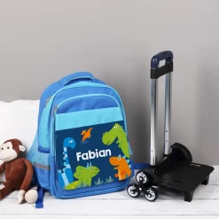 Trolley für Kinder personalisiert mit Name | Kindertrolley mit Dino-Motiv