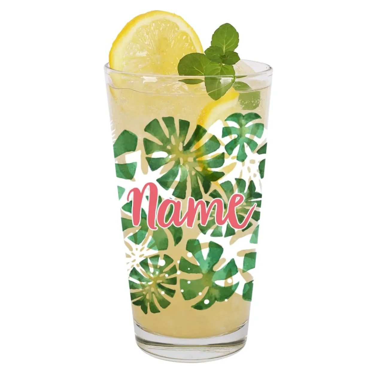 Tropical-Trinkglas mit Wunschname