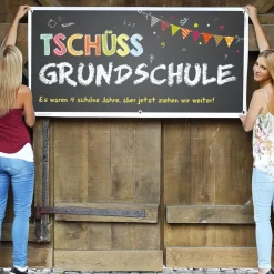 Tschüss Grundschule - XXL Banner mit Wunschtext