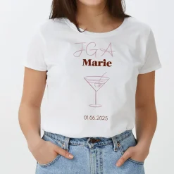 T-Shirt für den JGA | Personalisiert für Braut & Team Braut | Weiß