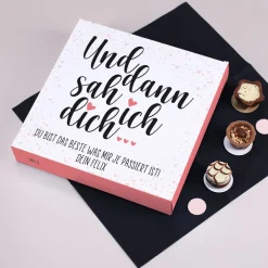 Und dann sah ich dich... Lindt Pralinés mit 2 Zeilen Wunschtext
