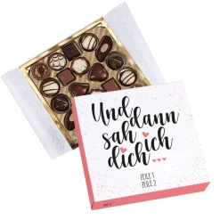 Und dann sah ich dich... Lindt Pralinés mit 2 Zeilen Wunschtext