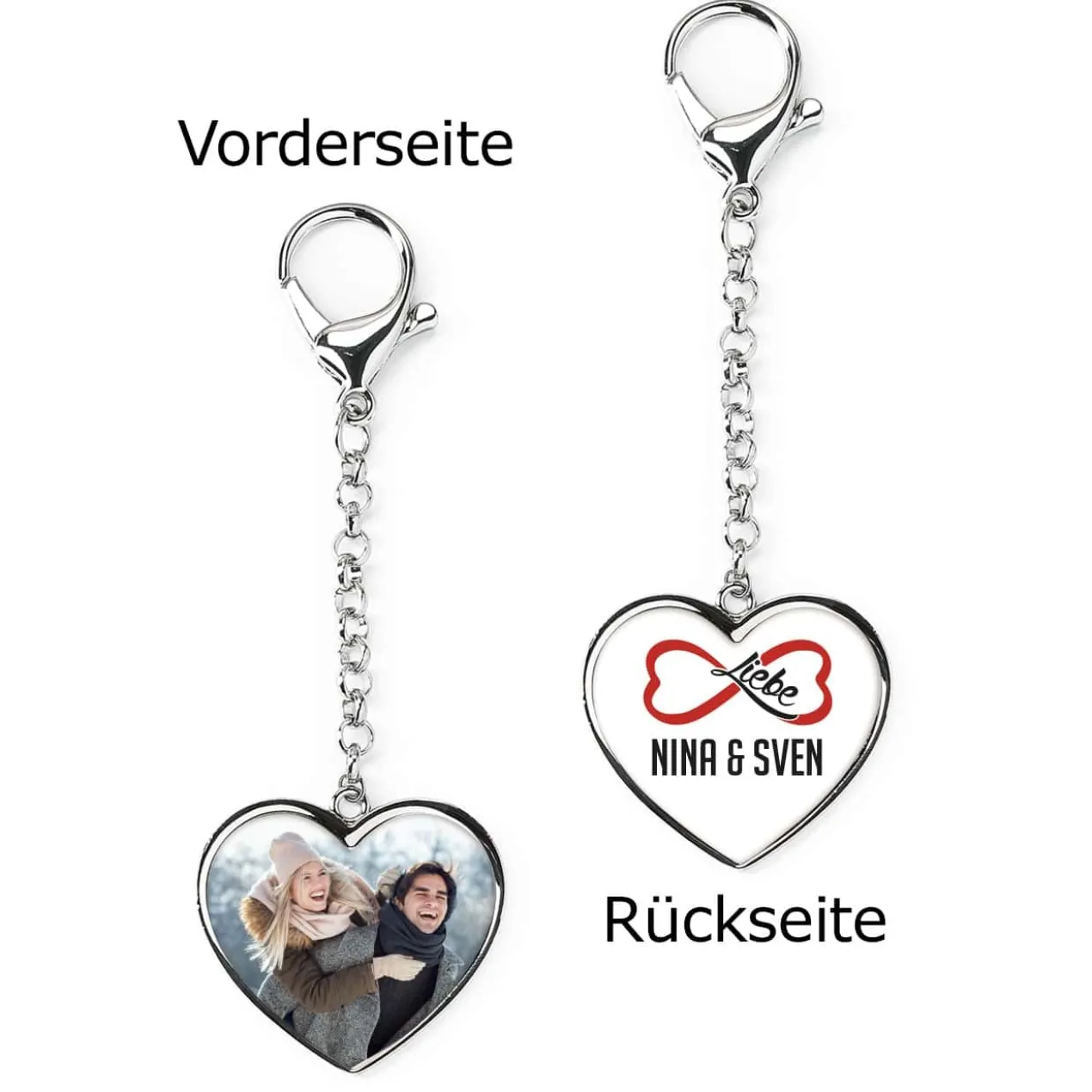 Unendliche Liebe - Schlüsselanhänger mit Ihrem Foto