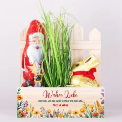 Ungewöhnliche Freundschaft – Schokoladige Überraschung im Pflanzkorb zu Ostern & Weihnachten