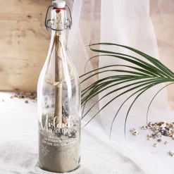 Urlaub in der Flasche - gefüllte Flaschenpost mit Wunschtext personalisiert