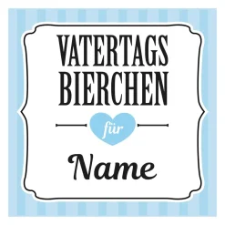 Vatertagsbierchen Flaschenaufkleber mit Name bedruckt
